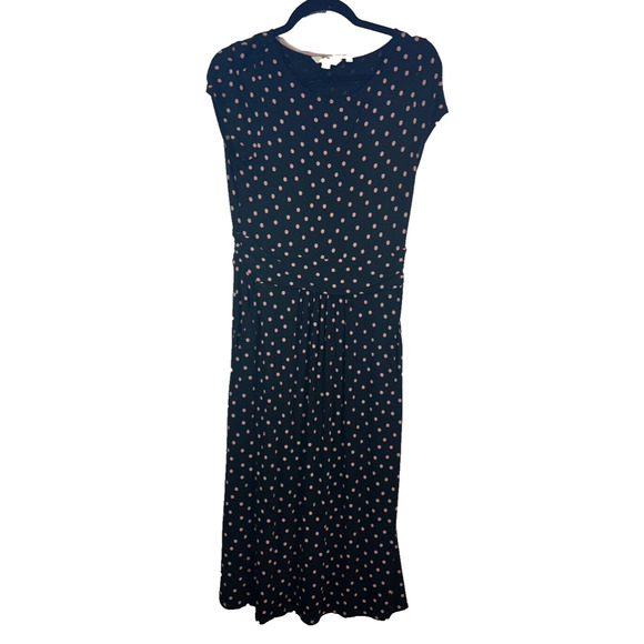 BOHO AmeliePINK Dots Print Stretch Dress BODEN Size US 6L Long Gently Worn A1 - Picture 2 of 7